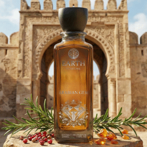 Arabian Gem – أربيان جيم عطرٌ يستحضر هيبة الشرق وأناقة تفاصيله… يبدأ بنفحات راقية من البيرغاموت الصقلي والفلفل الوردي تمنح افتتاحية مشرقة وفاخرة، ثم ينفتح القلب على دفء العود والعنبر الأبيض الذي يضيف عمقًا شرقيًّا أصيلًا. أما القاعدة، فتستقر على جلد ناعم ومسك نقي ولمسة فيتيفر هايتي تمنح ثباتًا وقوة حضور لا تُنسى. عطر يجسّد معنى الفخامة… وتوقيع لا يشبه إلّا أصحاب الذوق الرفيع. ⸻ Arabian Gem – By Earth Brand A fragrance that reflects the majesty of the Arabian spirit. It opens with refined notes of Sicilian bergamot and pink pepper, offering a bright and elegant introduction. The heart reveals a warm blend of oud and white amber, adding depth and a truly oriental character. The base settles into soft leather, pure musk, and Haitian vetiver, delivering remarkable longevity and a signature presence. A scent crafted for sophistication… made for those who appreciate true luxury.